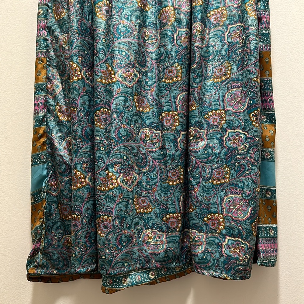Boho Long Sleeve Silk Maxi Dress - Picture 13 of 16